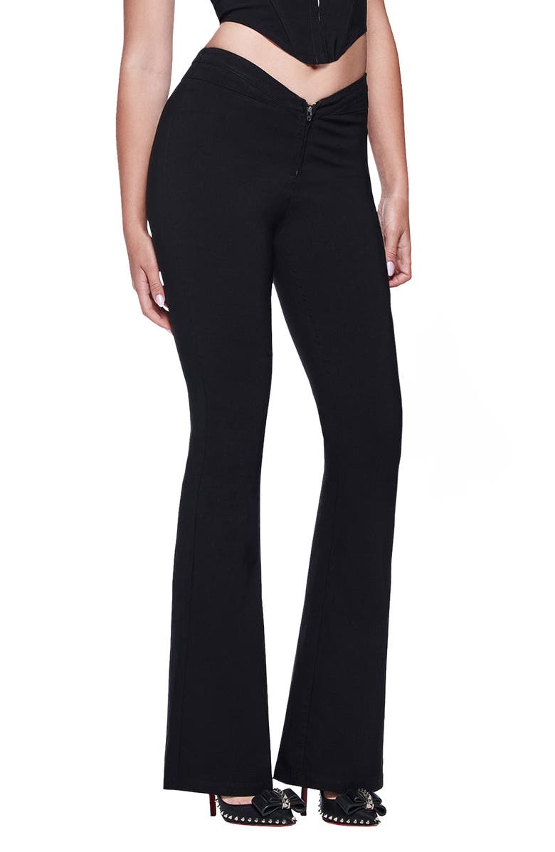 I.AM.GIA Ellena 2.0 Curved Waist Flare Pants, Alternate, color, Black