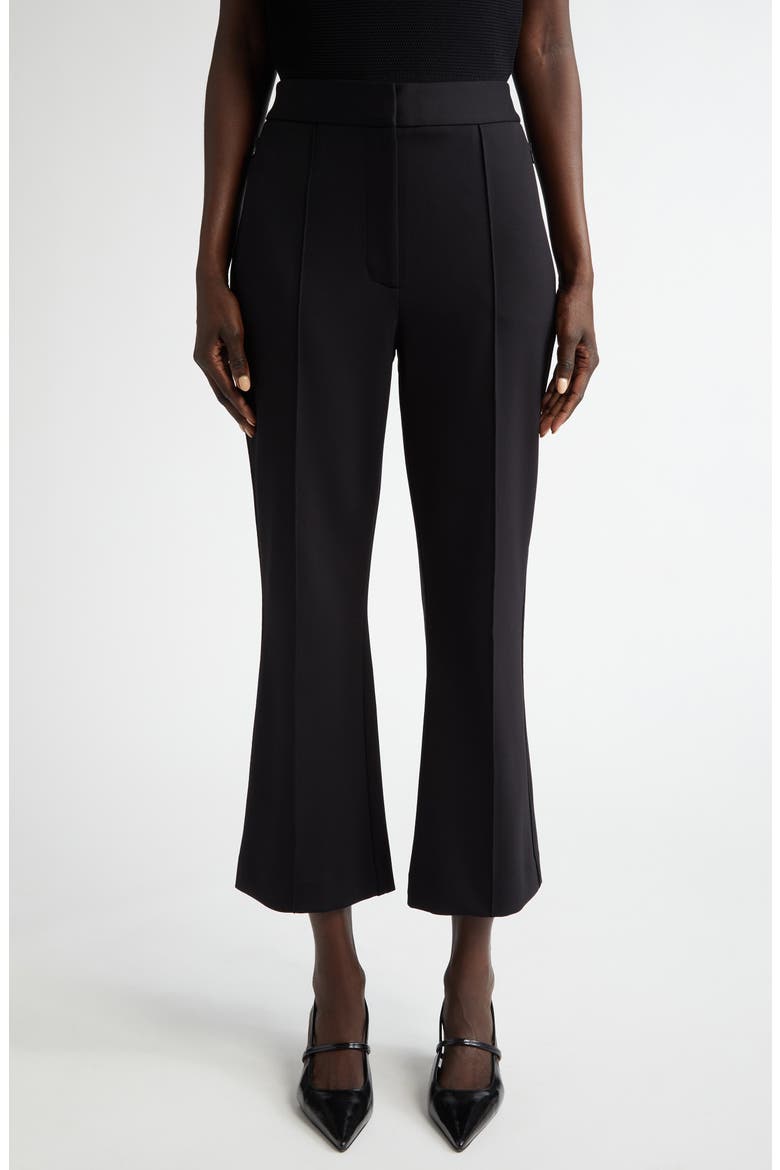 Double Knit Flare Pants, Main, color, BK00 BLACK