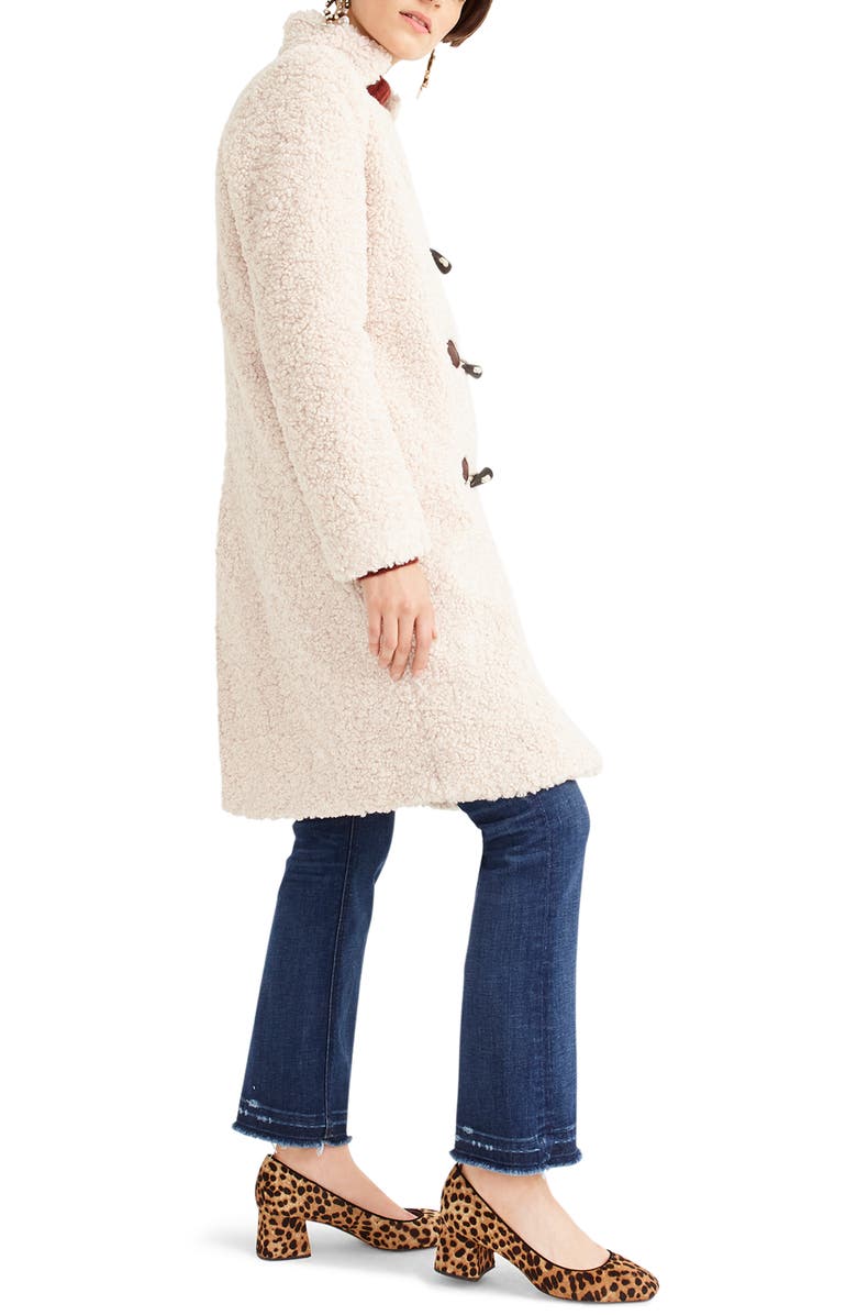 J.Crew Faux Fur Toggle Coat, Alternate, color, 