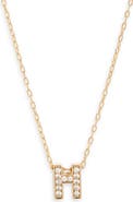 Nordstrom Pavé Cubic Zirconia Initial Necklace