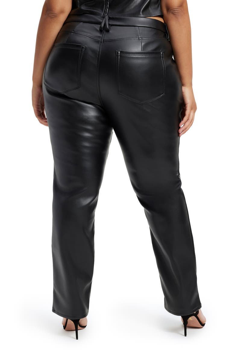 Better Than Leather Faux Leather Good Icon Pants, Alternate, color, BLACK001