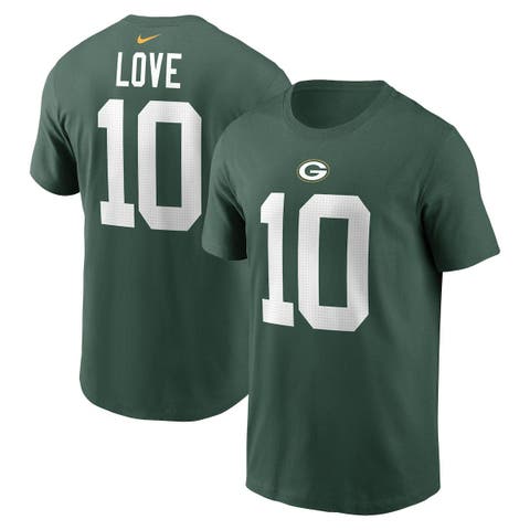 Men's Nike Jordan Love Green Green Bay Packers Player Name & Number T-Shirt