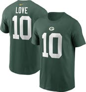 Nike Men's Nike Jordan Love Green Green Bay Packers Player Name & Number T-Shirt