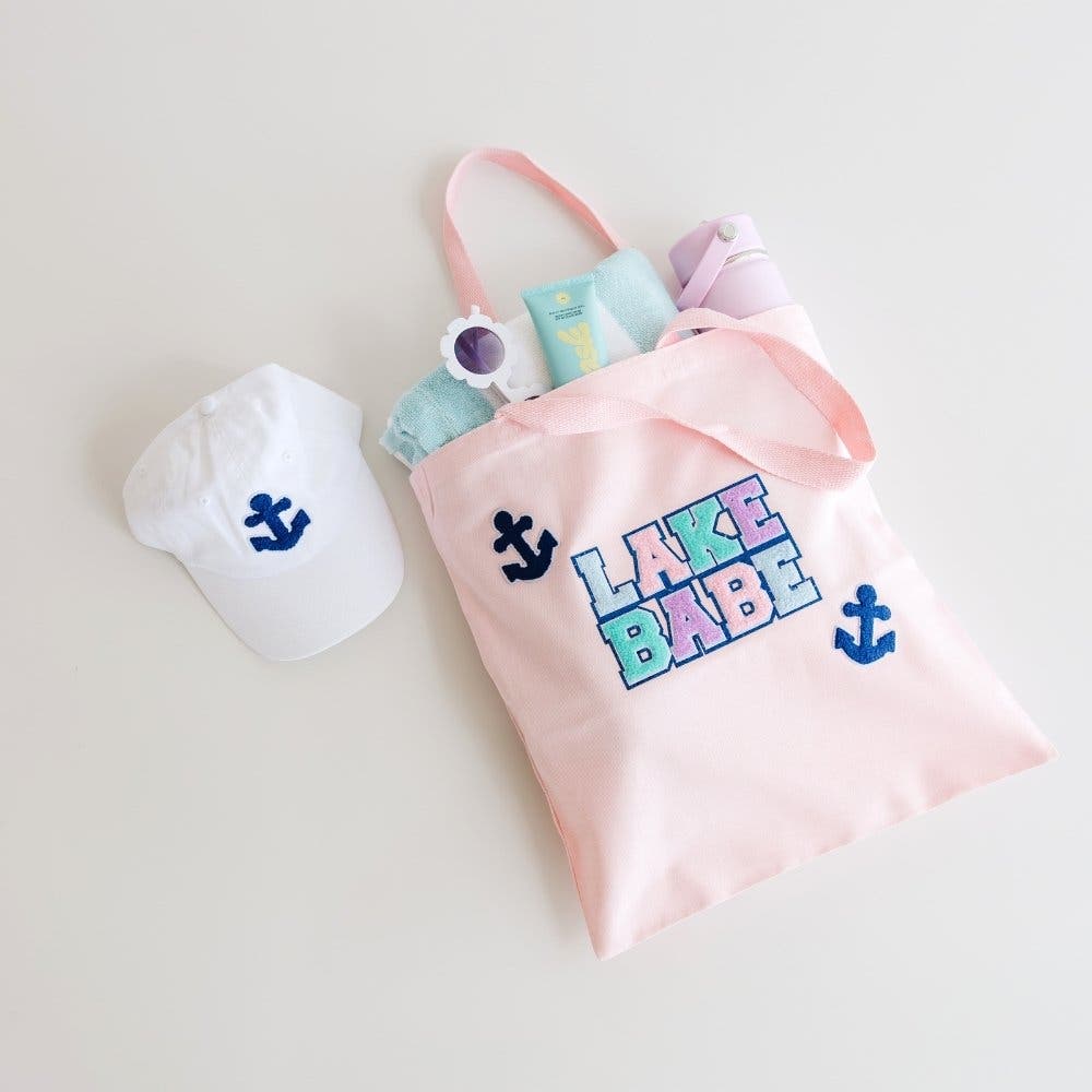 Sweet Wink Lake Babe Patch Tote, Alternate, color, Soft Pink