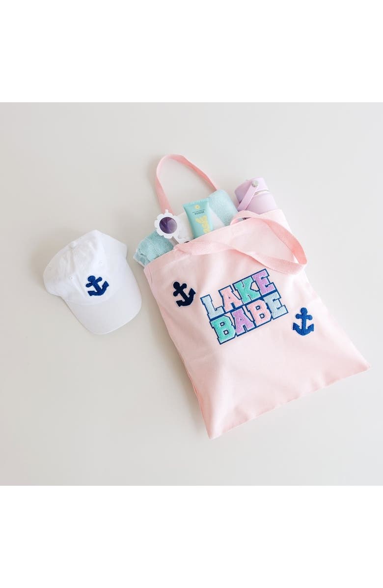 Sweet Wink Lake Babe Patch Tote, Alternate, color, Soft Pink