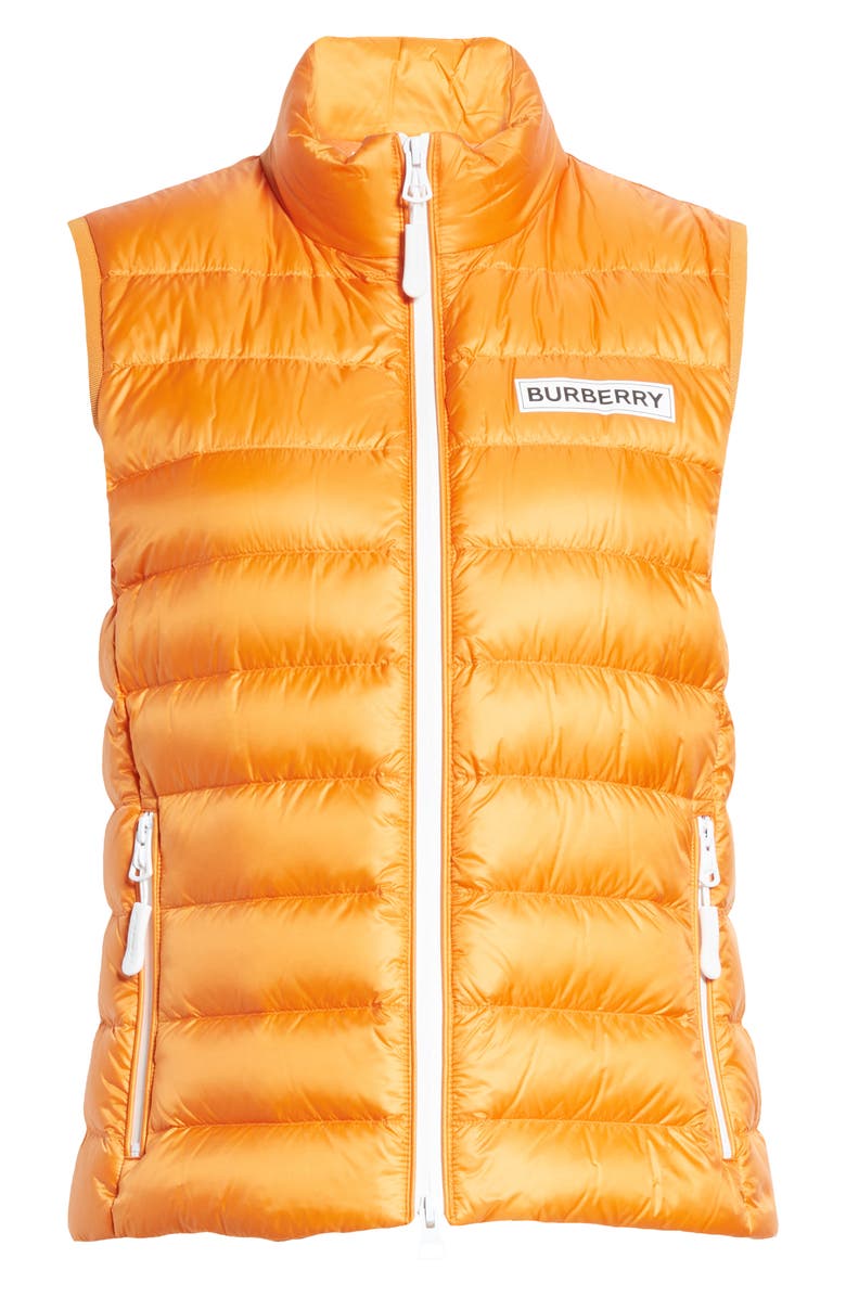 Burberry Darlington Logo Print Down Puffer Vest, Alternate, color, 