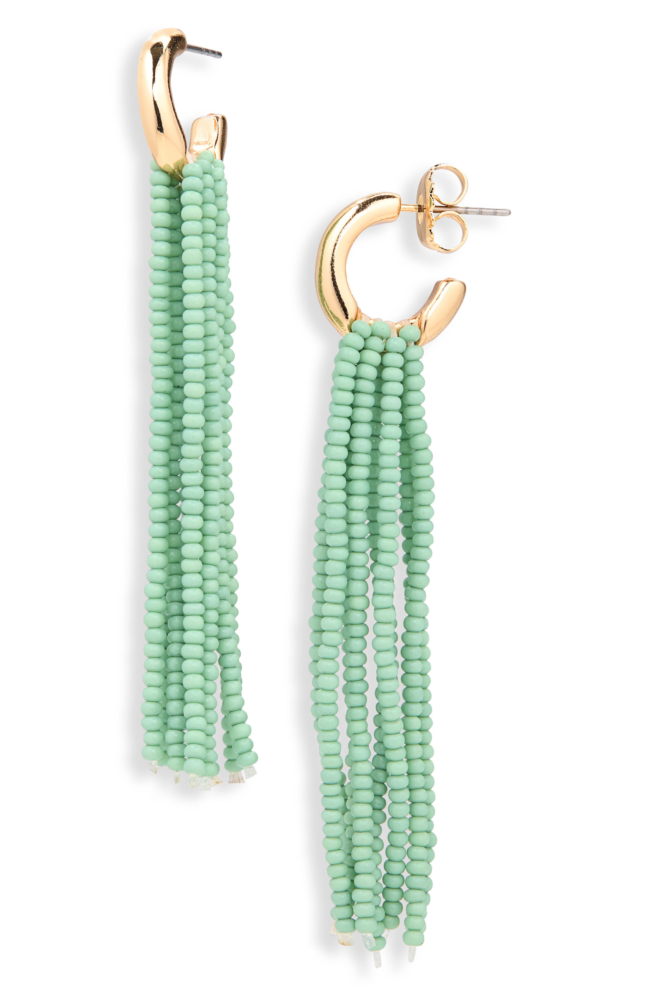 Leith Beaded Fringe Drop Earrings