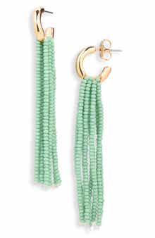 Leith Beaded Fringe Drop Earrings