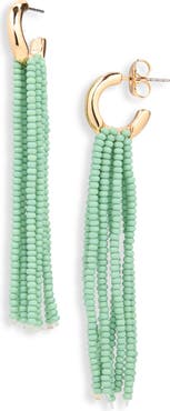 Leith Beaded Fringe Drop Earrings