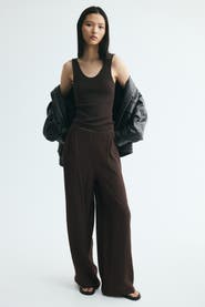 H&M Crinkled Viscose-blend Pants