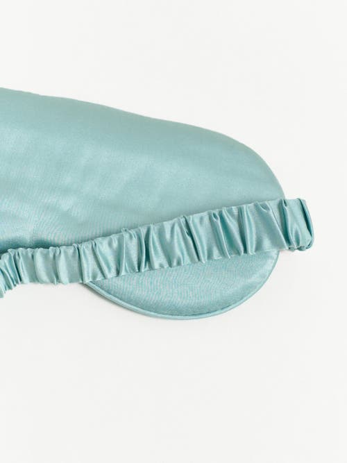 Lost Pattern Nyc Silk Sleep Eye Mask In Blue
