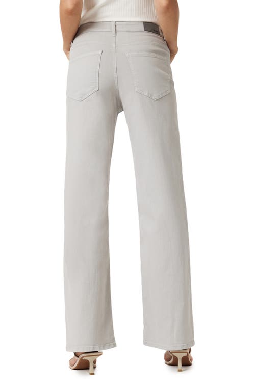 Shop Mavi Jeans Alena High Waist Wide Leg Twill Pants In Mirage Gray Flex Blue