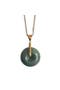 Button Jade pendant necklace