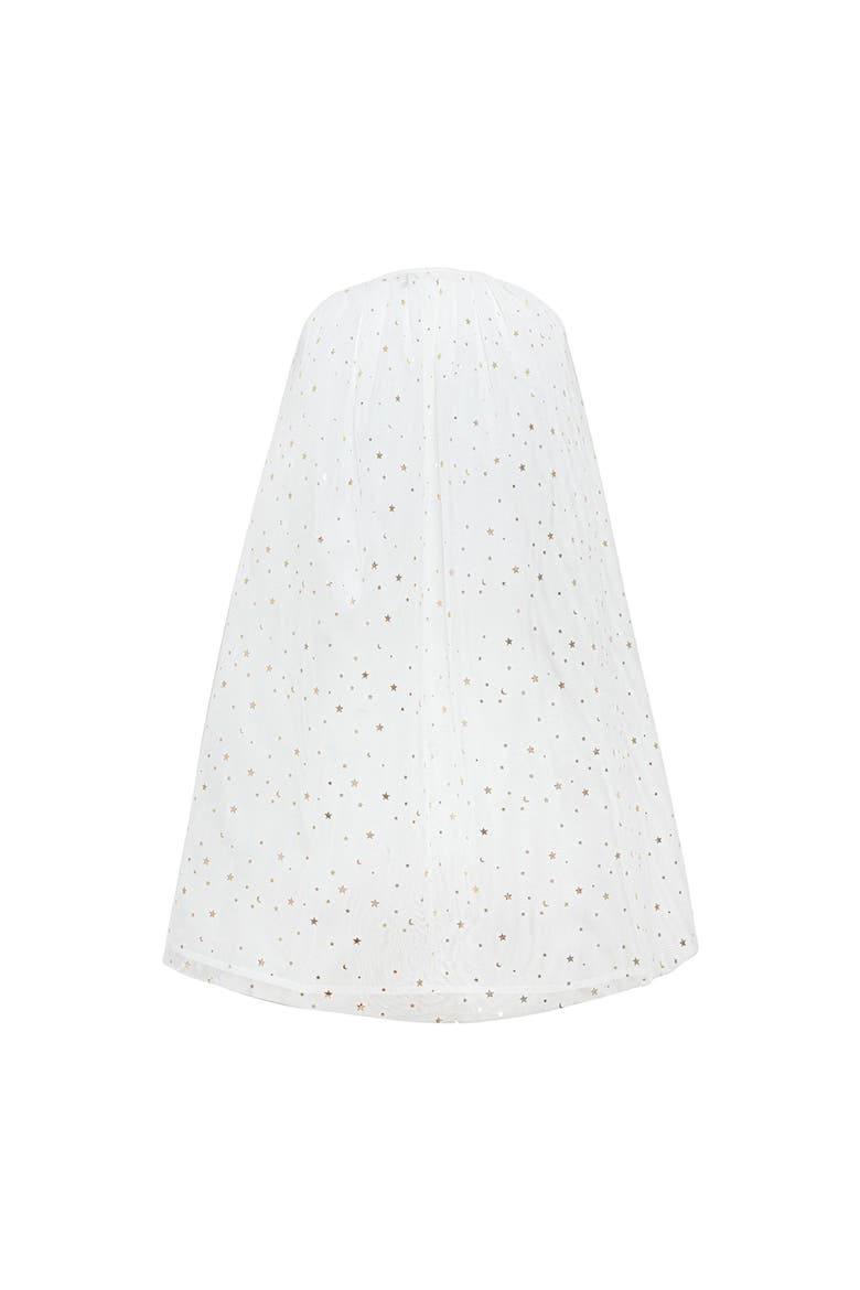 To Moon Cape, Alternate, color, Sparkle White