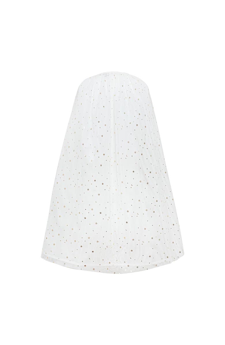 Mini Celebrities To Moon Cape, Alternate, color, Sparkle White