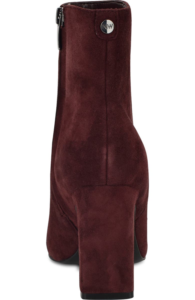 Nine West Reraye Bootie, Alternate, color, Dark Red Suede