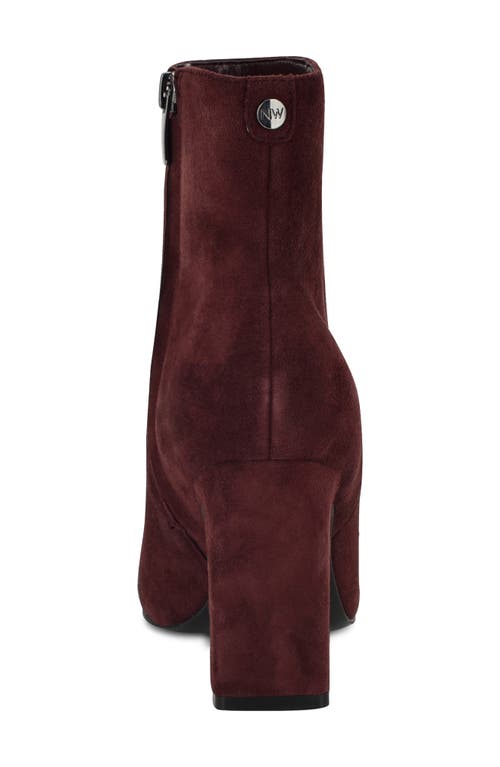 Nine West Reraye Bootie In Burgundy