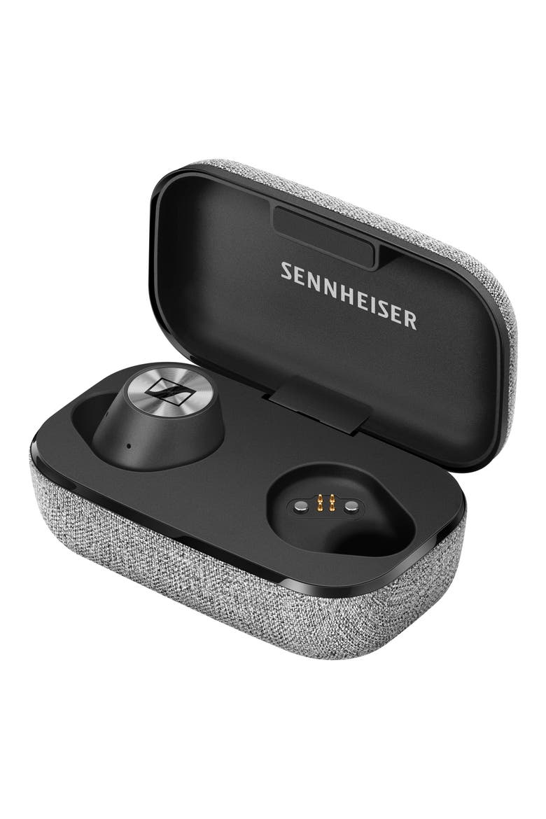 Momentum True Wireless Headphones, Alternate, color, BLACK/ SILVER