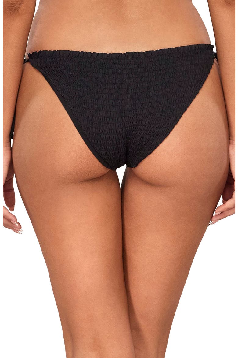 Kali Tie Side Bikini Swim Bottoms, Alternate, color, Black