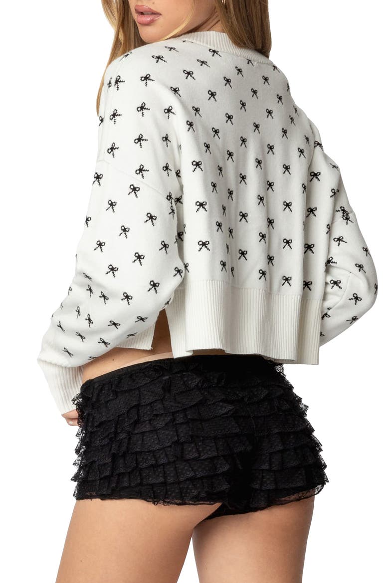 Mayelle Bow Sweater, Alternate, color, CREAM