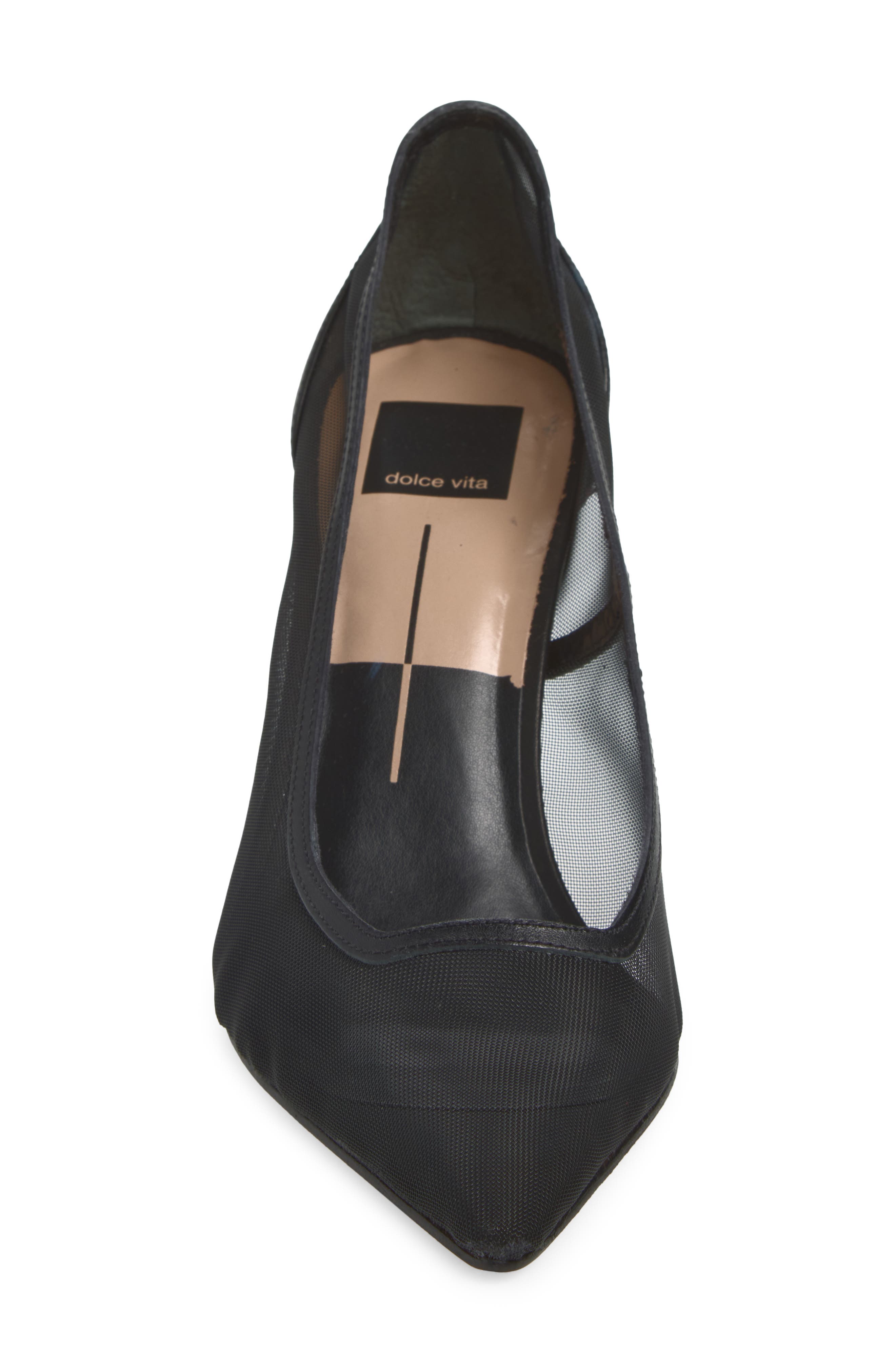 Dolce Vita Malory Pointed Toe Pump, Alternate, color, Onyx Mesh