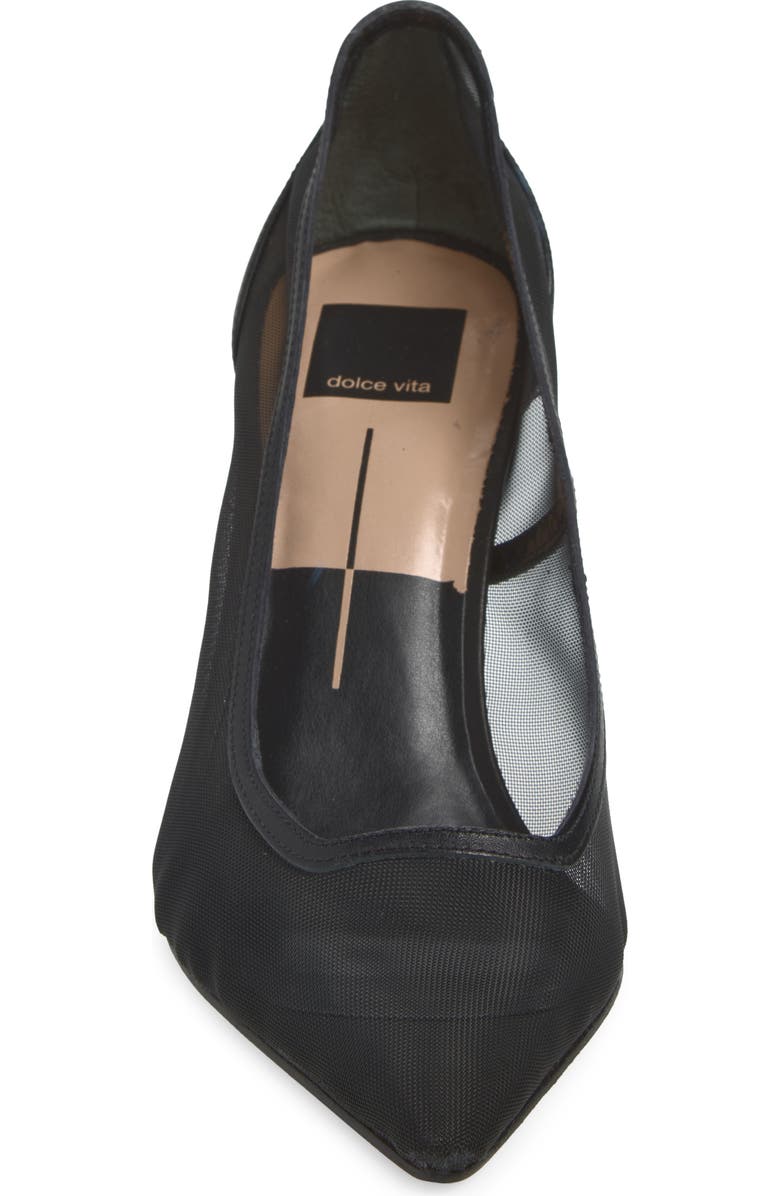 Dolce Vita Malory Pointed Toe Pump, Alternate, color, Onyx Mesh