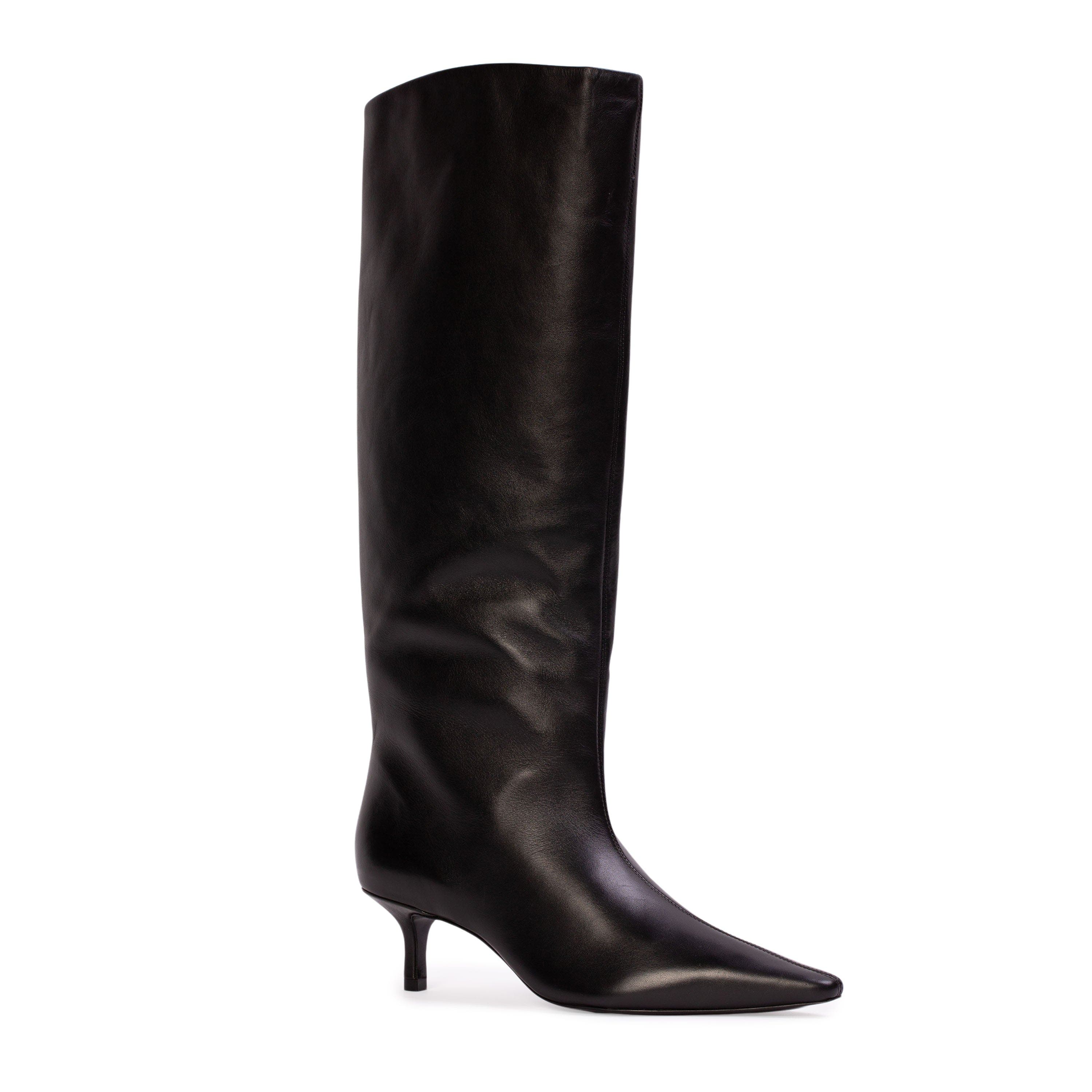 BLACK SUEDE STUDIO Sutton 50 Knee-high Boot, Alternate, color, Black Leather