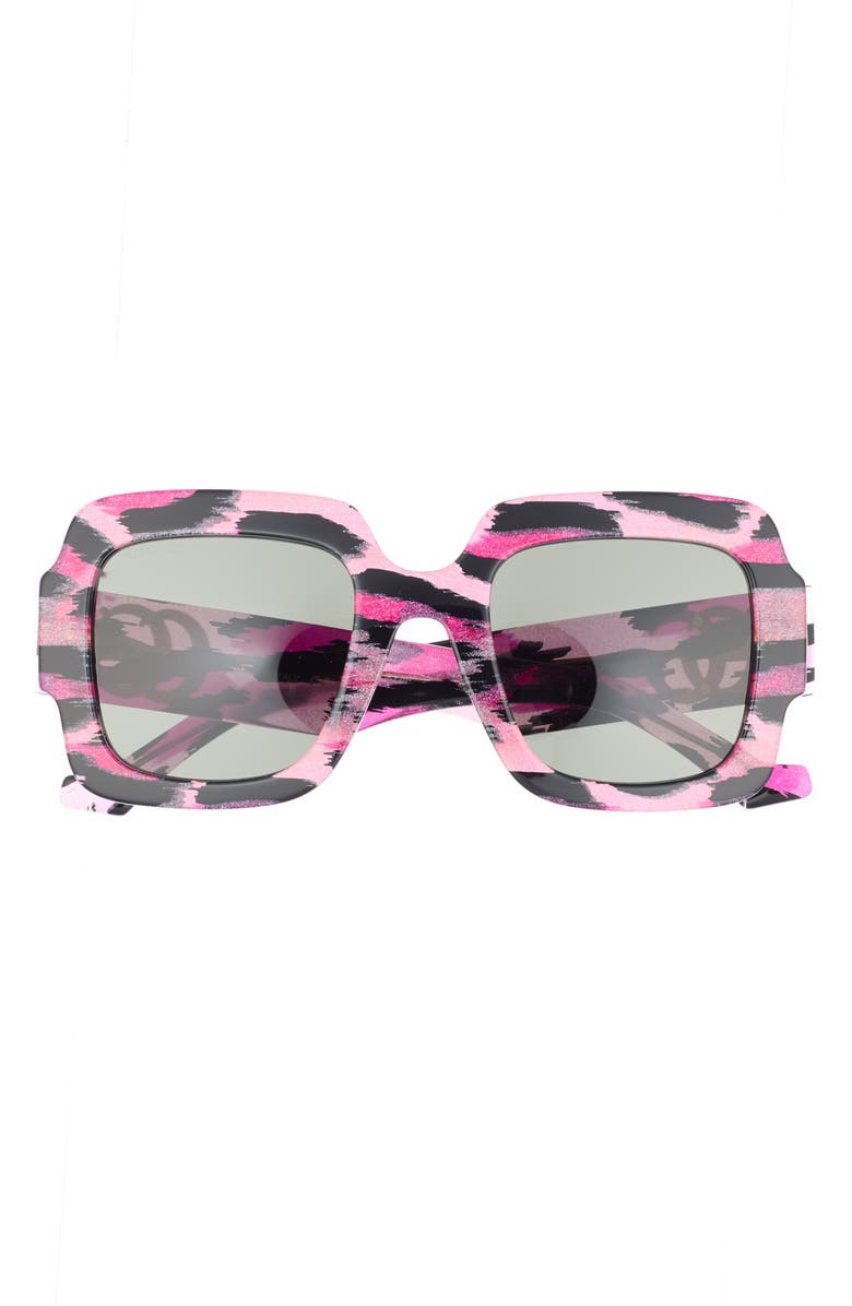 Gucci 50mm Square Sunglasses, Main, color, Black Black Grey