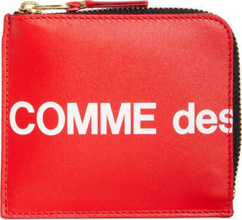 Comme des Garcons Wallets Huge Logo Half Zip Wallet Nordstrom