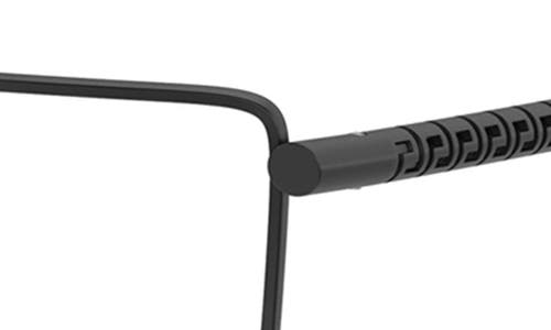 Versace 57mm Rectangular Optical Glasses In Matte Black