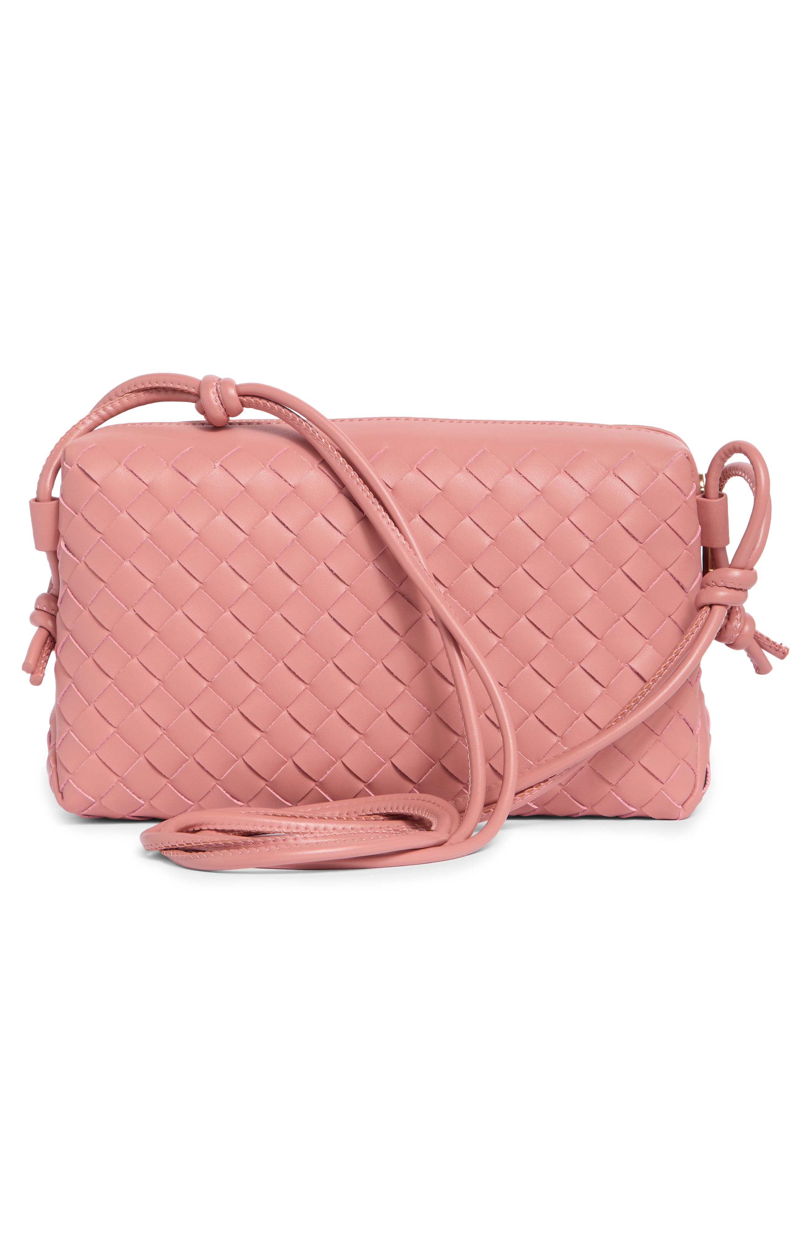 Sam Edelman Margo Small Woven Crossbody Bag, Alternate, color, Salmon