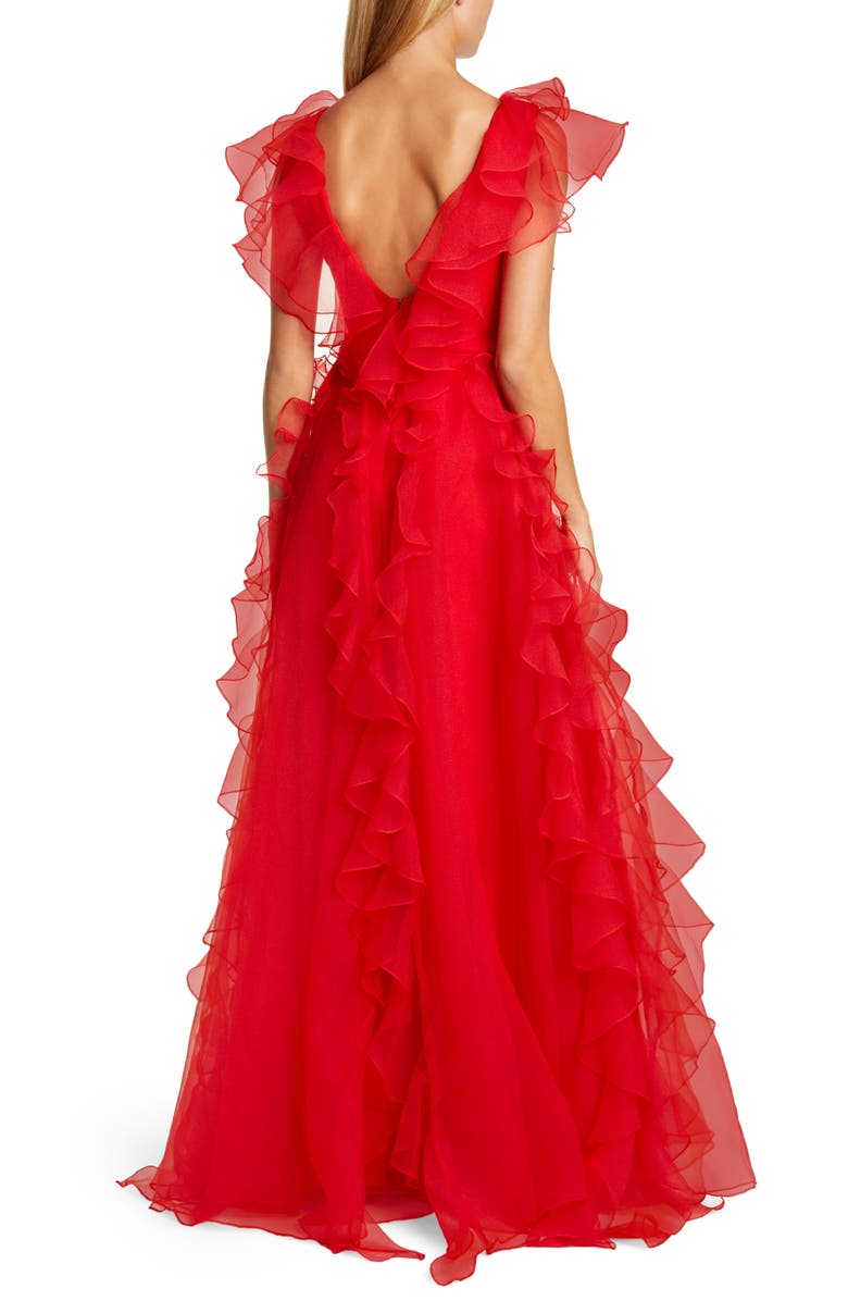 flor et. al Colima Ruffle Organza Ballgown, Alternate, color, 