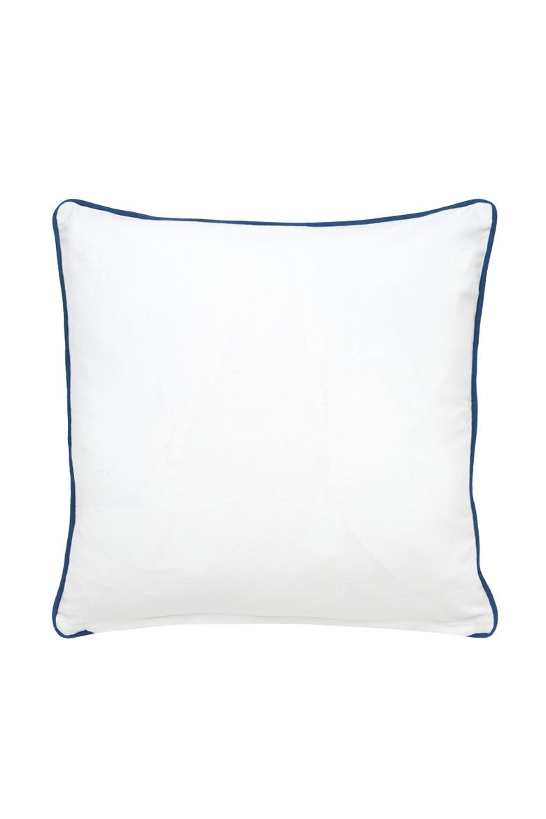 Marlowe Sound Seagrass Cotton Blend Accent Throw Pillow 18" x 18", Alternate, color, Blue