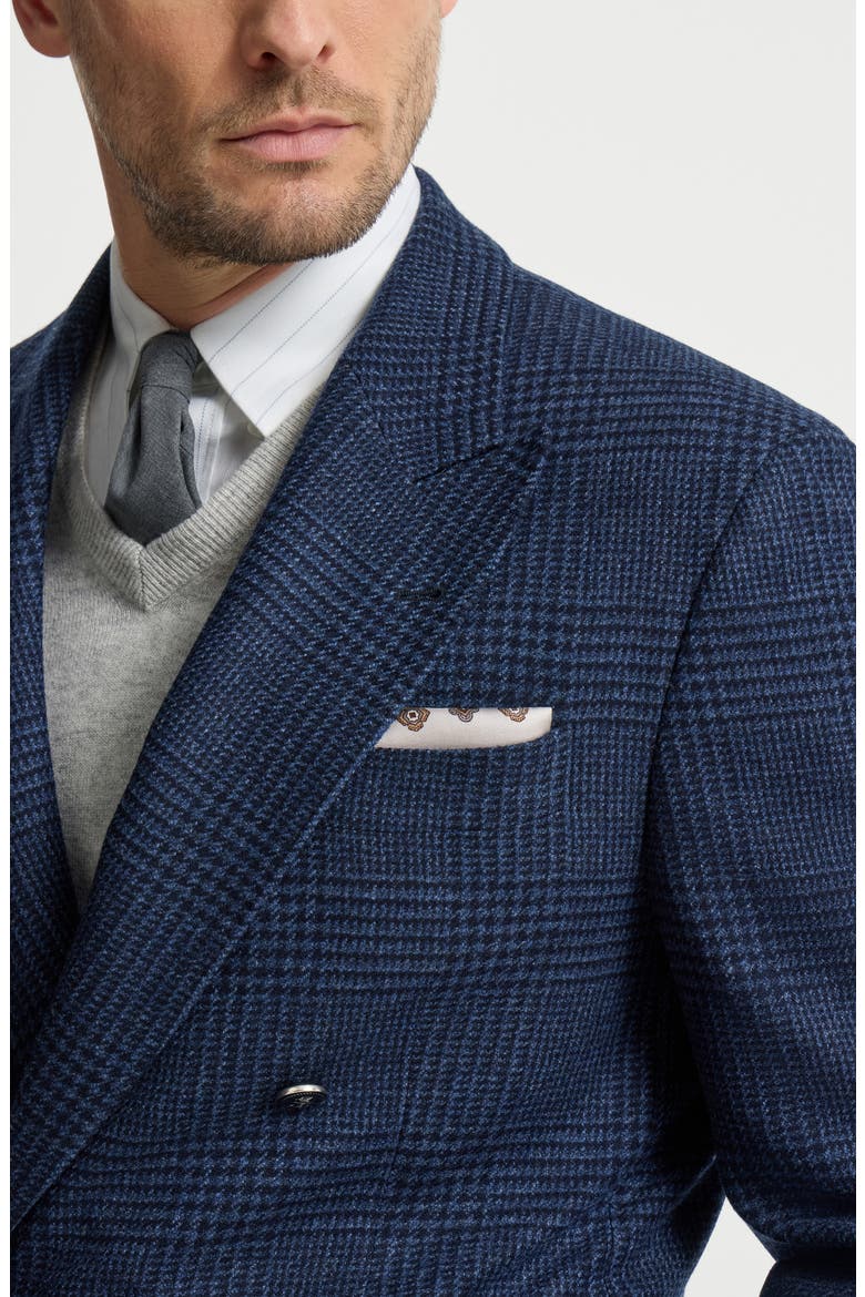 Silk pocket square with medallion design, Alternate, color, White