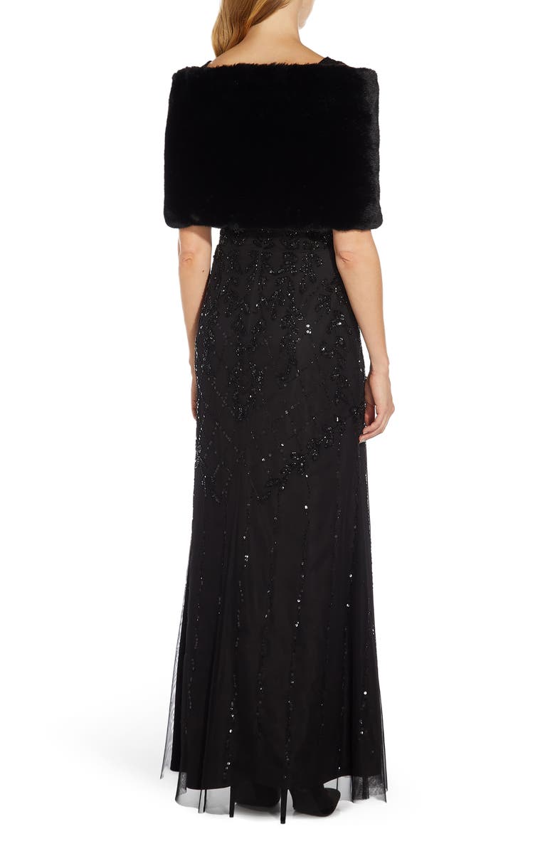 Adrianna Papell Faux Fur Shawl, Alternate, color, 