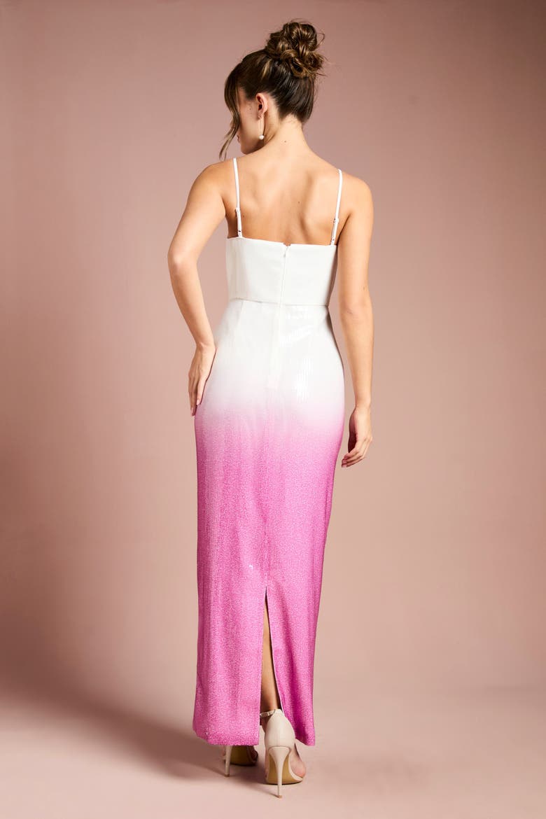 Sequin Square Neck Maxi Dress, Alternate, color, Pink