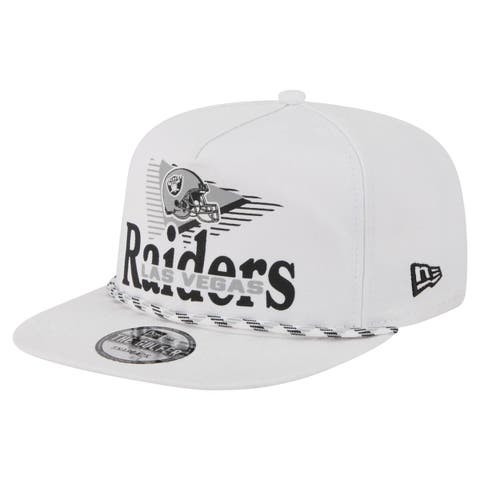 Men's New Era White Las Vegas Raiders Collide Golfer Snapback Hat