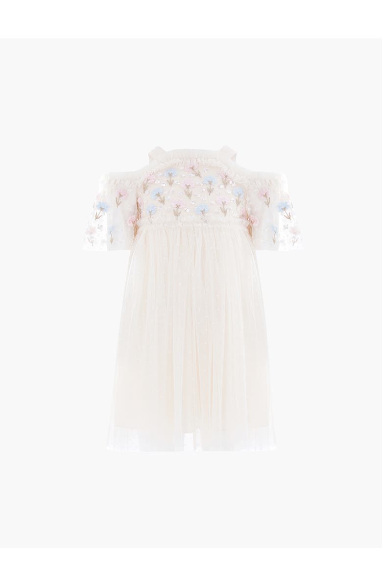 Needle & Thread Dandelion Ditsy Bodice Kids Dress, Alternate, color, Cream