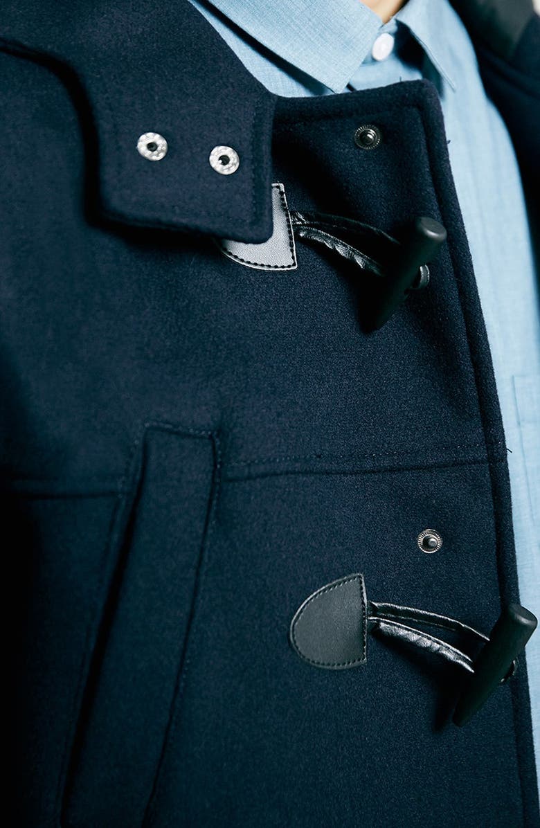 Topman Wool Blend Duffle Coat, Alternate, color, 