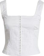 Open Edit Pintuck Bustier Top