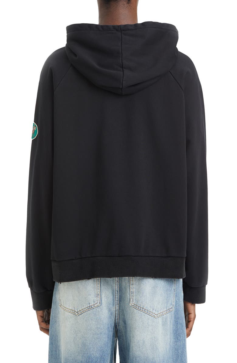 FOUND Flower Vase Oversize Embroidered Floral Hoodie, Alternate, color, 