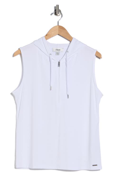 Half Zip Sleeveless Hoodie