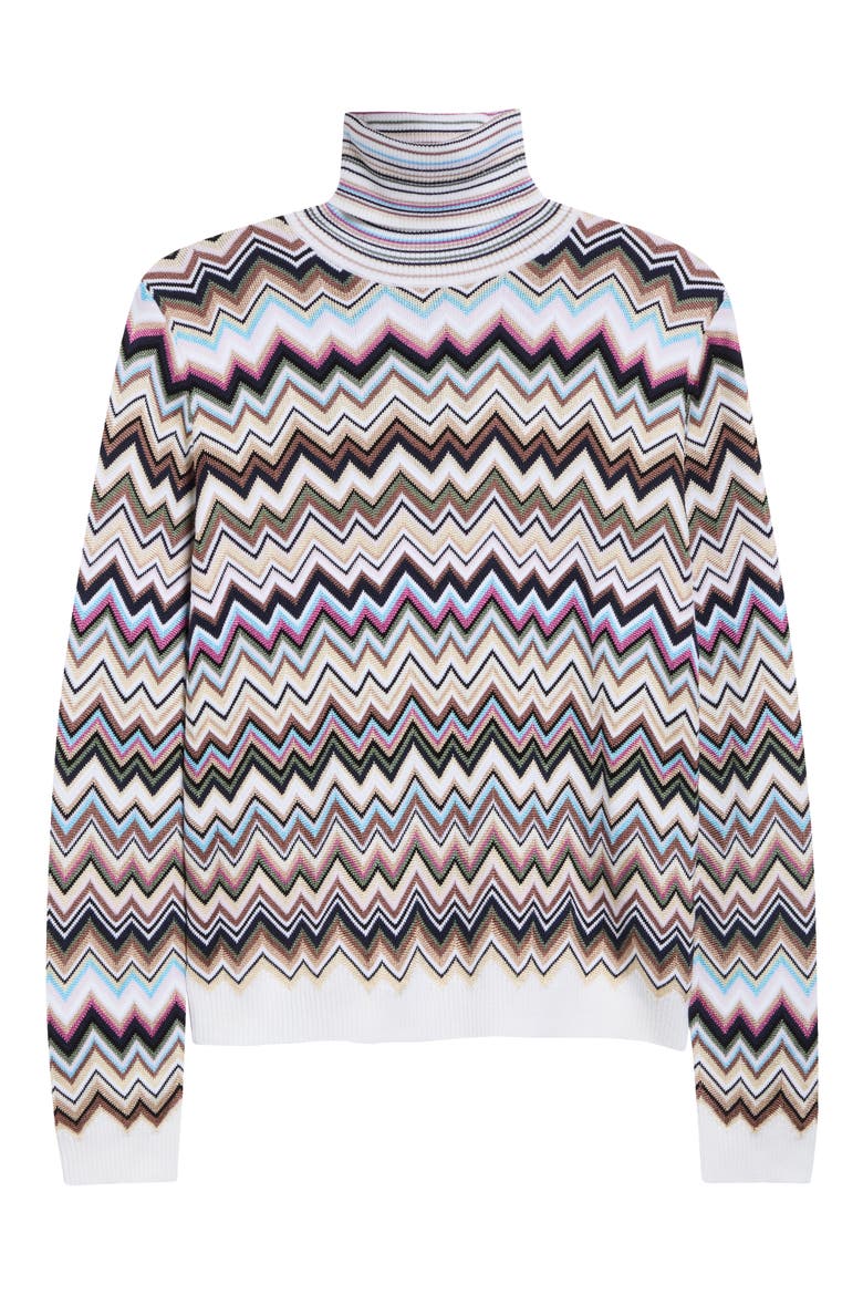 Zigzag Stripe Turtleneck Sweater, Alternate, color, SMSPL