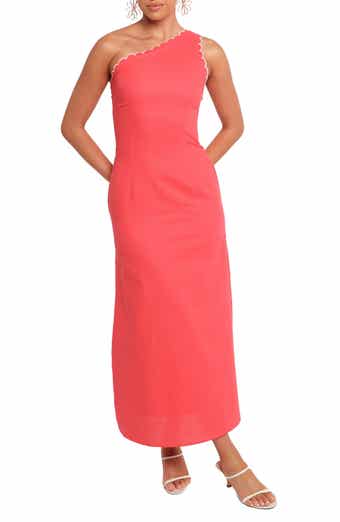 Petal & Pup Amani One-Shoulder Cotton & Ramie Maxi Dress