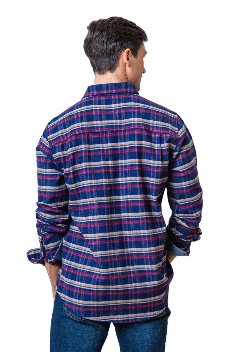 Hope 
Henry Men
s Organic Flannel Double Pocket Shirt, Alternate, color, Navy Autumn Plaid