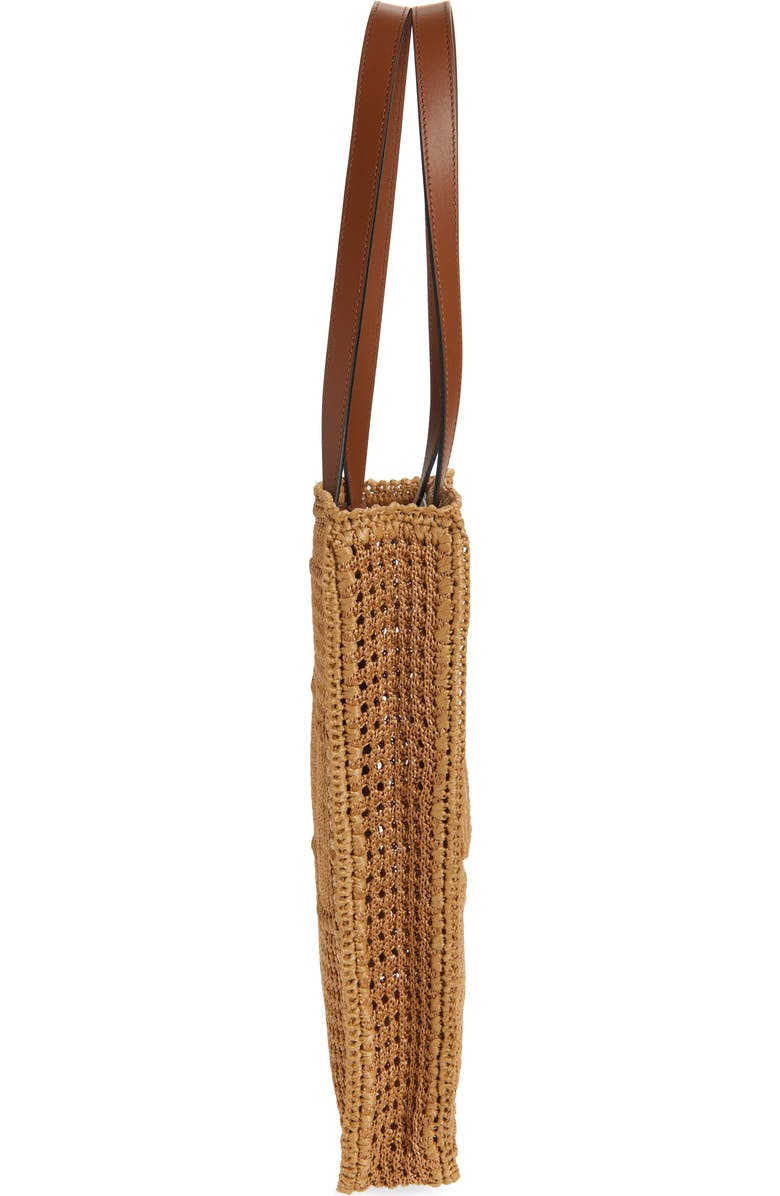 Moschino Logo Woven Shopper Tote, Alternate, color, Hide