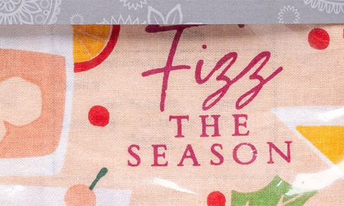 Karma Gifts Fizz The Season Tea Towel & Cutting Board Set In Multi