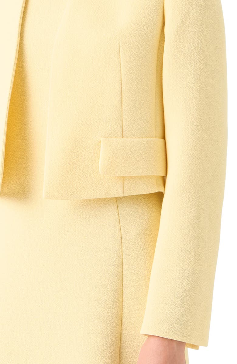 Akris Helena Crop Wool Crepe Jacket, Alternate, color, Sun