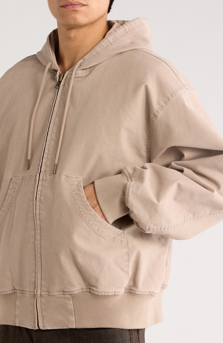 BP. Hooded Lined Canvas Jacket, Alternate, color, Tan Teak Washed