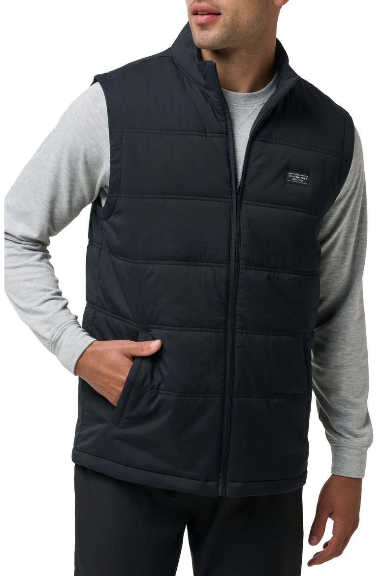 Palisades Nylon Puffer Vest, Main, color, BLACK